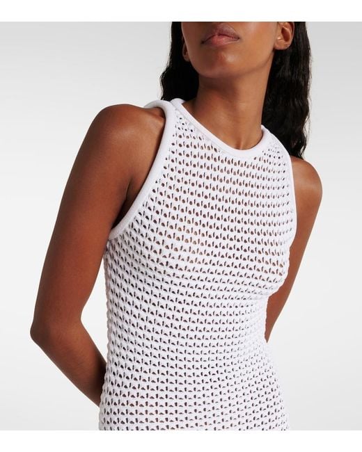 Alaïa White Crochet Maxi Dress