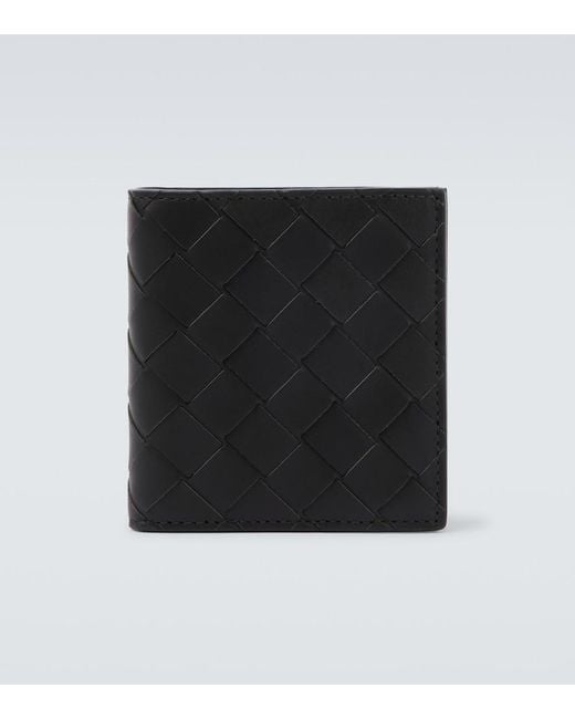 Bottega Veneta Black Intrecciato Leather Wallet for men