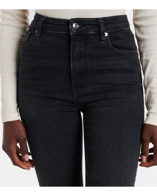 FRAME Blue The Pencil Crop Slim Jeans