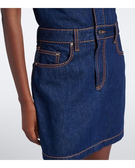 Versace Blue Denim Minidress
