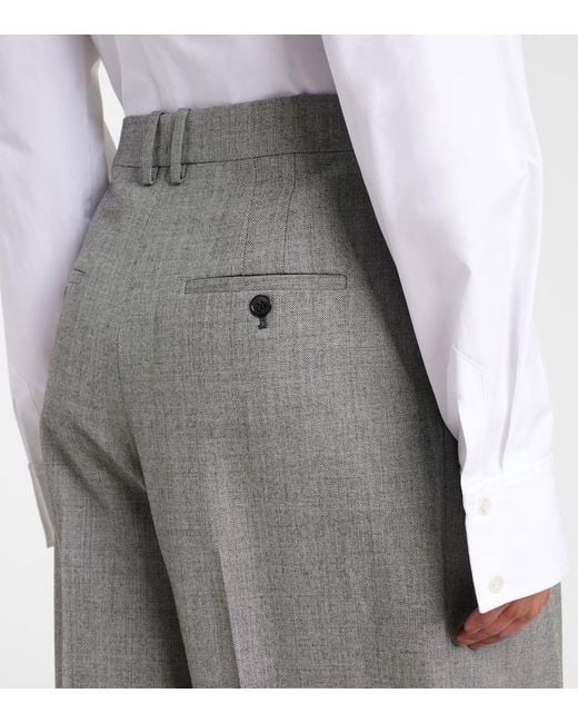Pantaloni A Gamba Larga di Saint Laurent in Gray