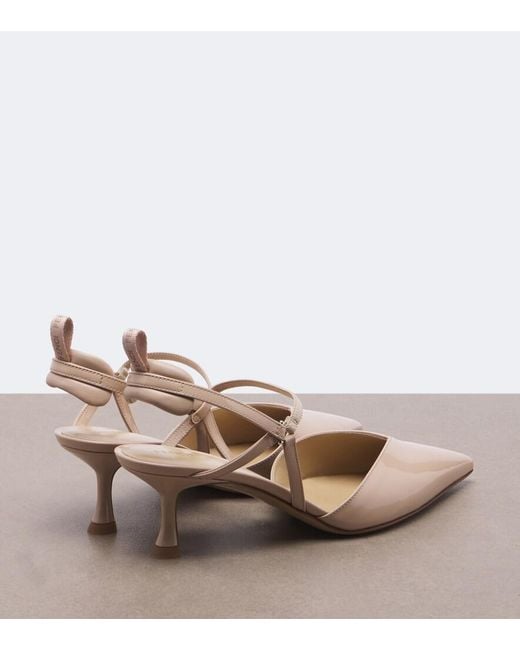 Fendi Pink Very Colibri Patent Leather Slingback Pumps