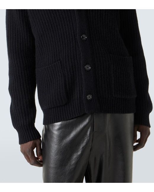 Allude Blue Wool And Cashmere Cardigan for men