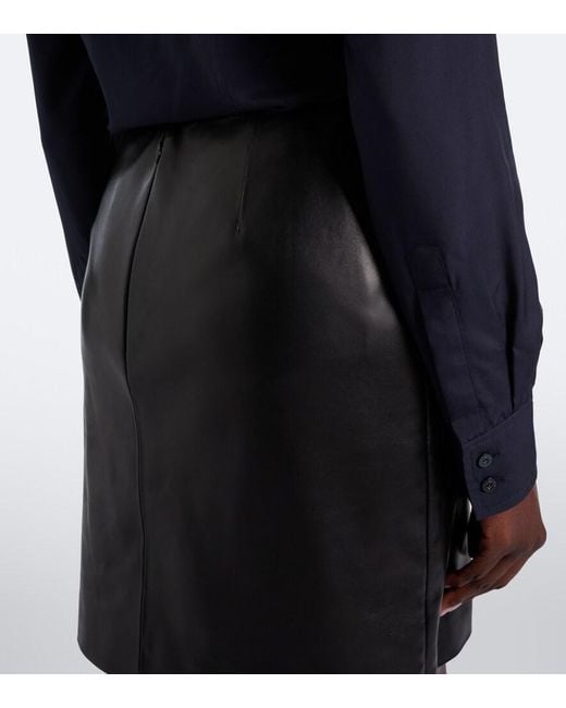 Gucci Black Leather Miniskirt