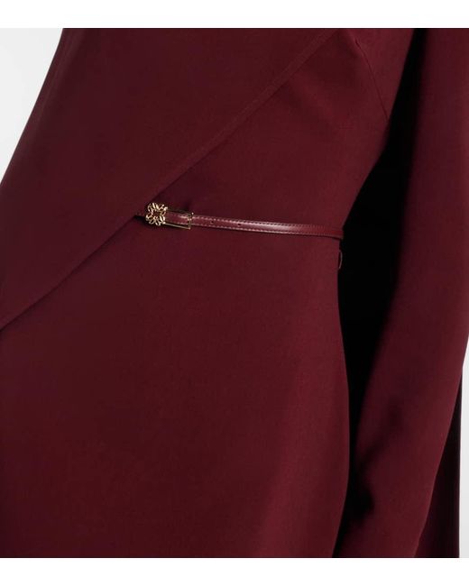 Abito Lungo Con Cintura di Elie Saab in Purple