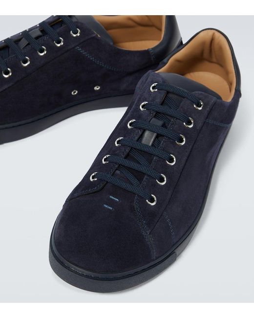 Gianvito Rossi Sneakers aus Veloursleder in Blue für Herren