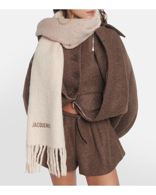 Jacquemus L'Echarpe Moisson Alpaca-Blend Scarf in Natural | Lyst