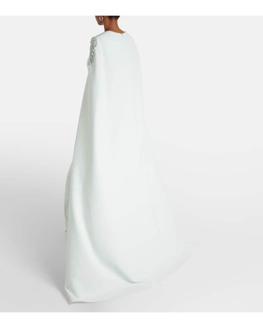 Safiyaa White Verzierte Robe Mattia aus Crepe