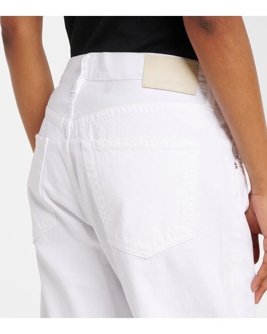 Citizens of Humanity White Winslow Mid-Rise Straight Jeans