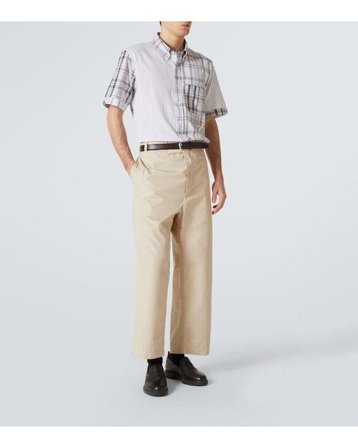 Thom Browne White Mix-Pattern Cotton Shirt for men