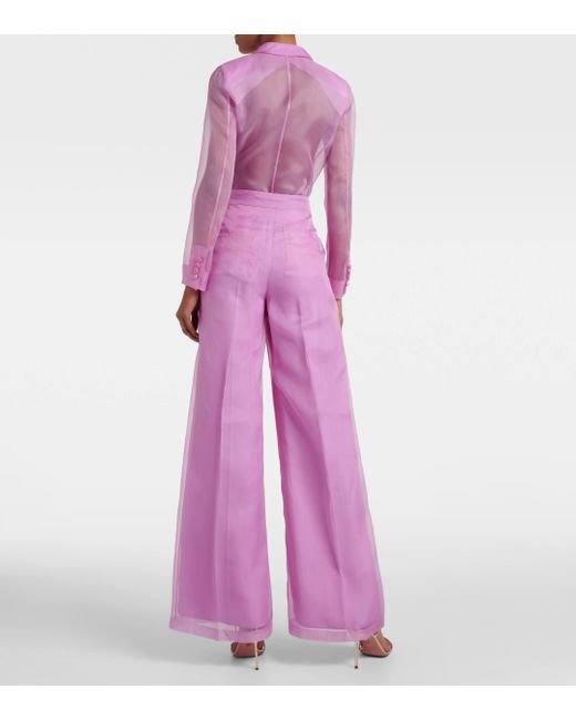 Pantalon ample Calibri en soie Max Mara en coloris Pink