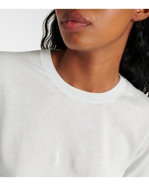 Jersey De Algodon Tory Burch de color White