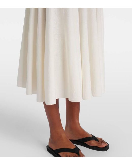 The Row White Midirock Jaliah Aus Einem Leinengemisch