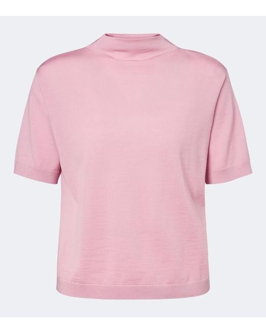 Jil Sander Pink Wool Sweater