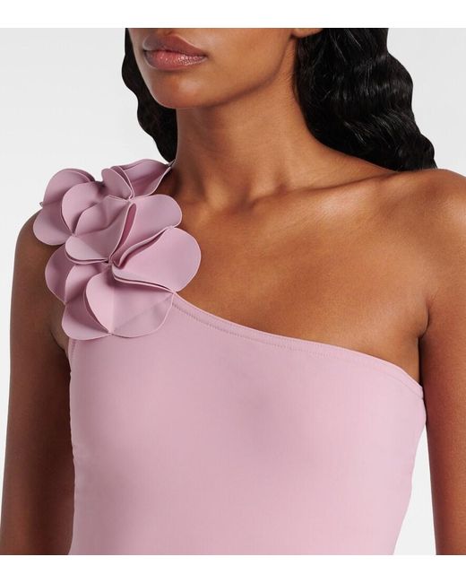 Karla Colletto Pink Tess One-Shoulder Swimsuit