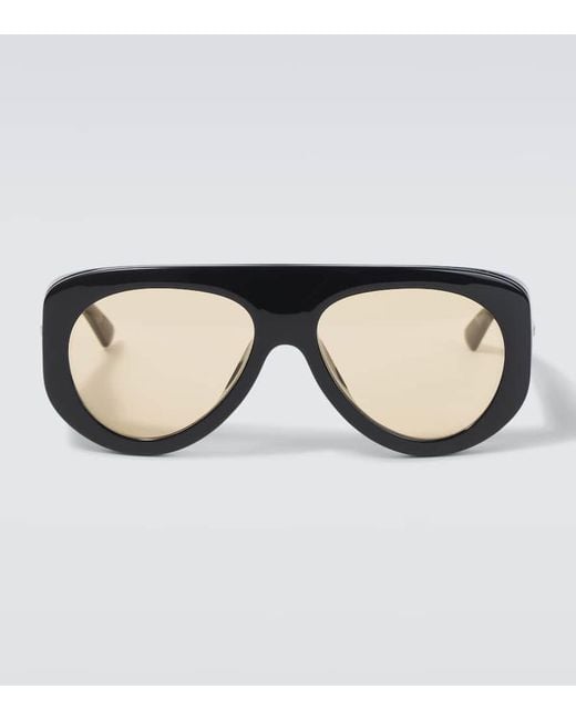 Bottega Veneta Brown Osservatorio Aviator Sunglasses for men