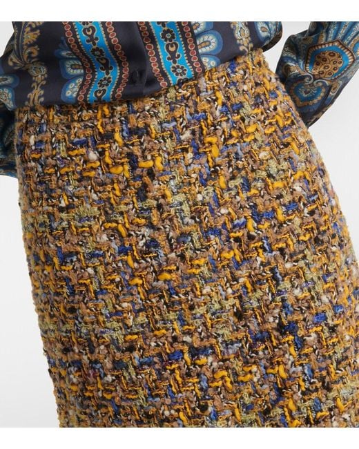 Etro Natural Tweed Miniskirt