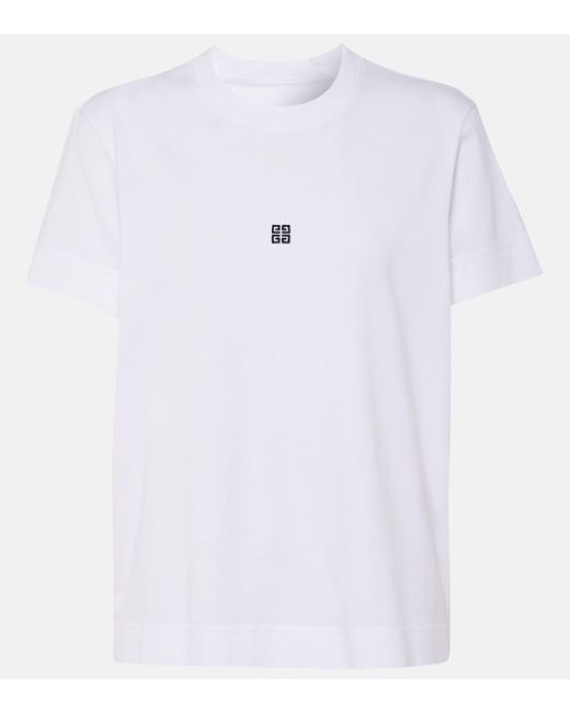Givenchy White 4g Cotton Jersey T-shirt