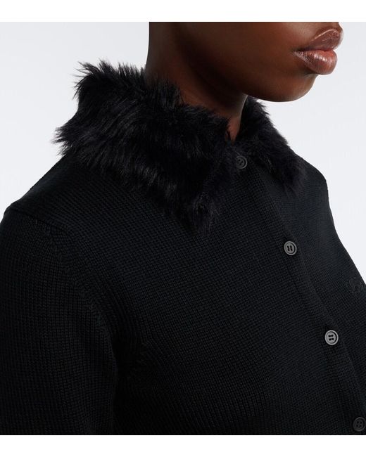 Loewe Blue Double L Wool Cardigan