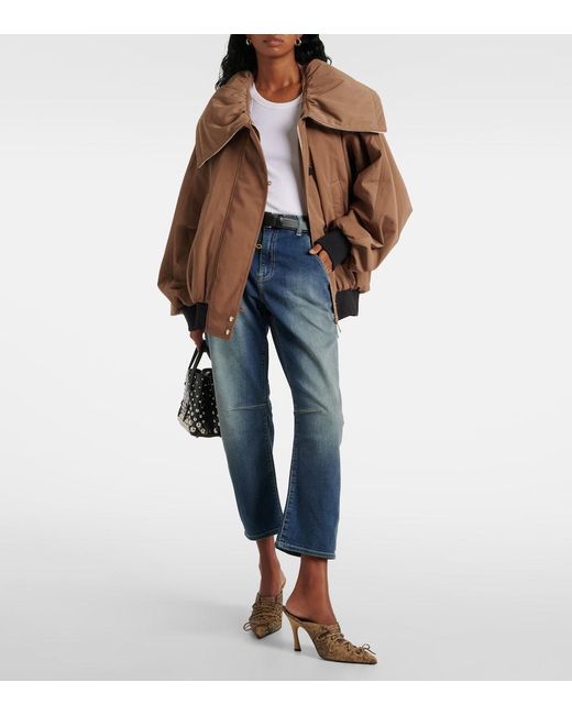 AG Jeans Blue High-Rise Barrel-Leg Jeans