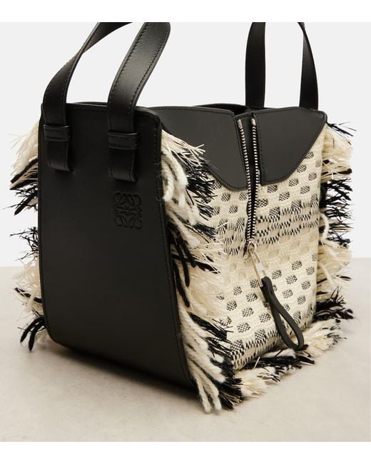 Loewe Black Bucket Bag Hammock Compact Aus Leder
