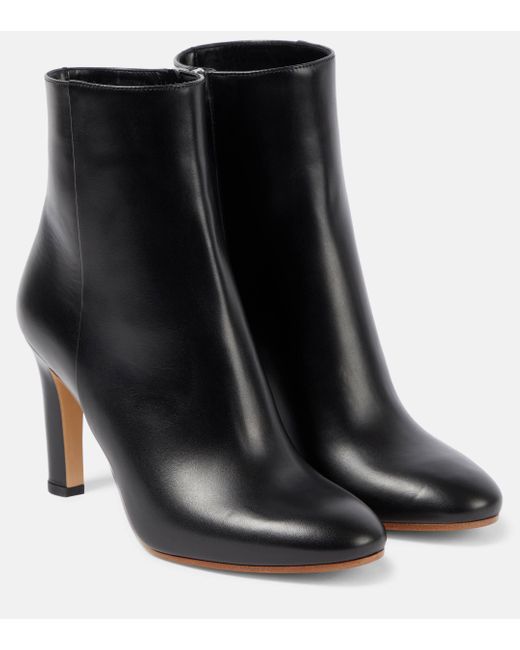 Gabriela Hearst Black Lila Leather Ankle Boots
