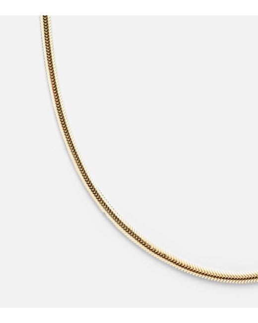 STONE AND STRAND Metallic Serpentine 14Kt Chain Necklace