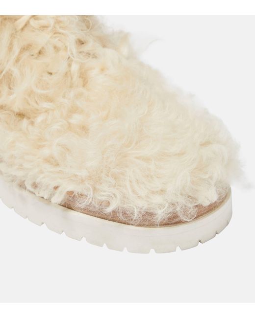 Magda Butrym Natural Shearling Lace-up Boots