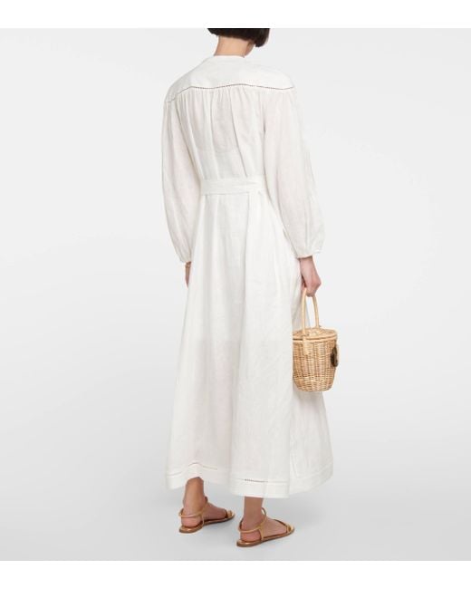 Zimmermann White Shirt Midi Dress