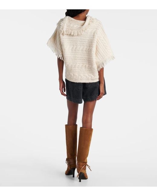 Isabel Marant Natural Pullover Blanche Aus Einem Baumwollgemisch