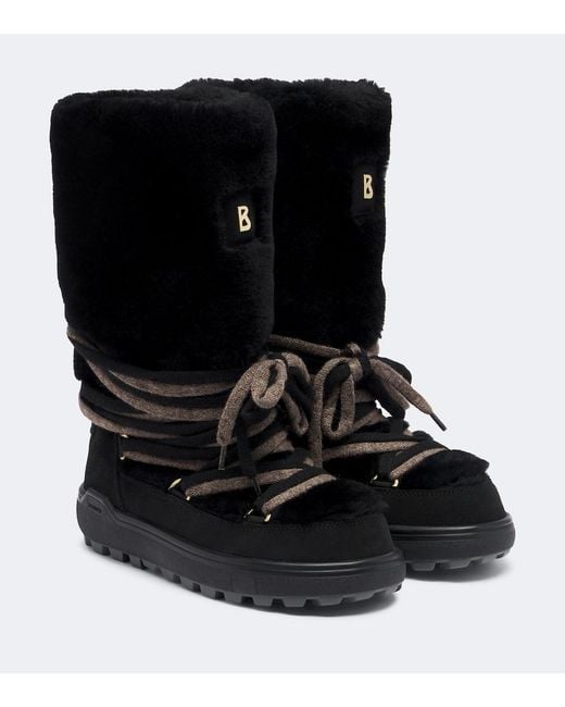 Bogner Black Chamonix Shearling Snow Boots