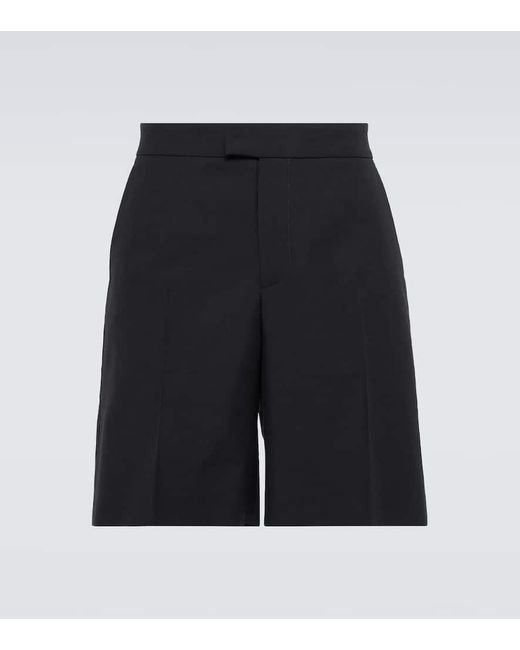 Shorts in cotone, lana e mohair di Alexander McQueen in Black da Uomo