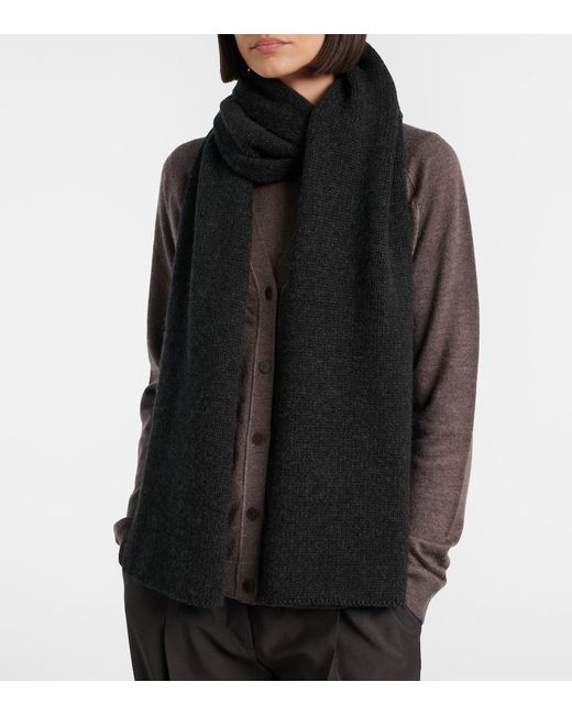 The Row Black Neki Cashmere Scarf