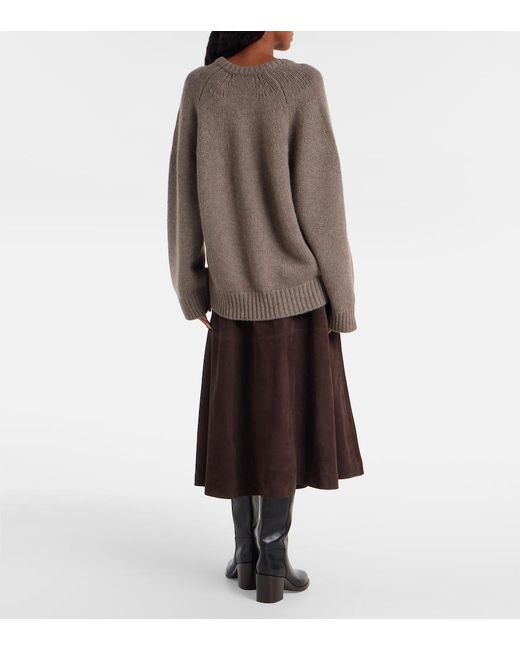 Lisa Yang Brown Oia Oversized Cashmere Sweater