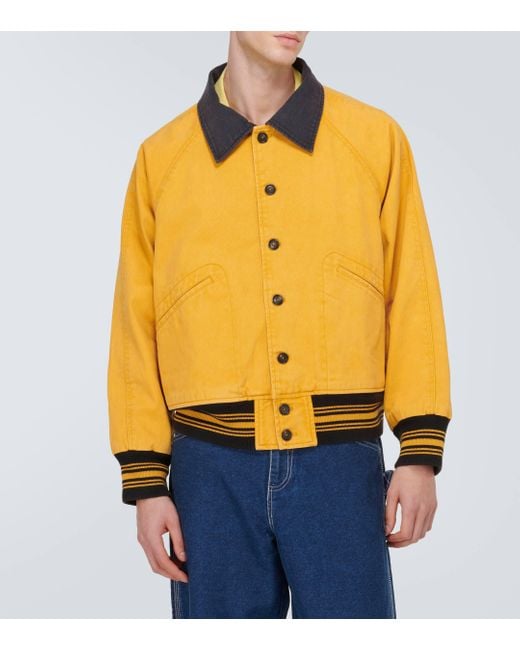 Bode Yellow Banbury Cotton Twill Jacket for men