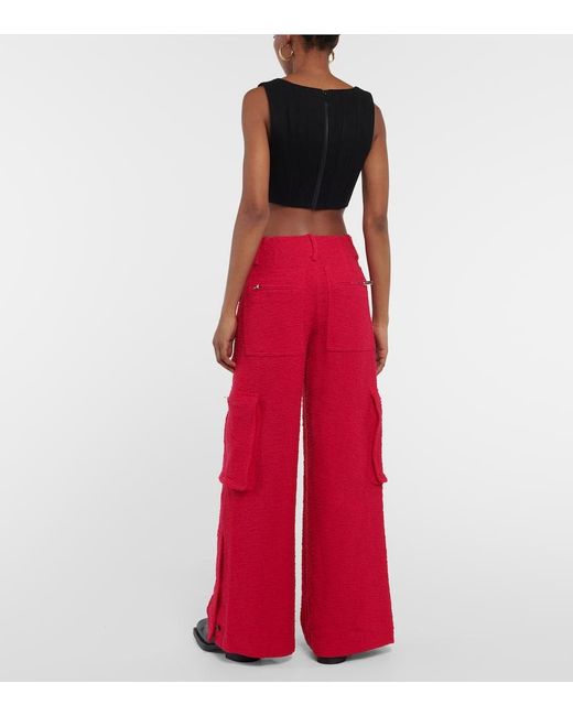 Pantaloni Cargo A Gamba Larga di Amiri in Red