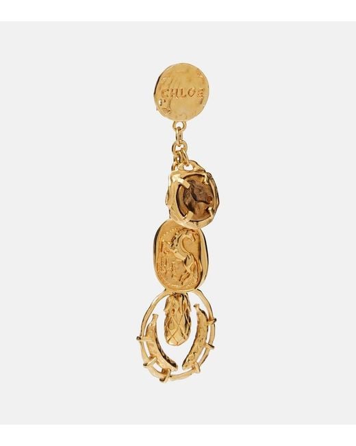 Chloé Metallic Ohrringe Medals