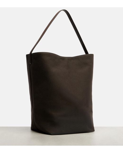 The Row Black Tote Bag N/S Park Large Aus Canvas Und Leder