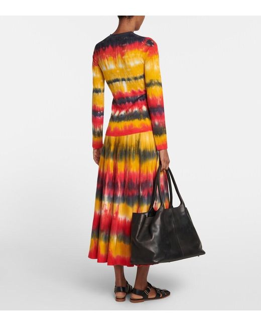 Gabriela Hearst Pink Miller Tie-Dye Cashmere Sweater