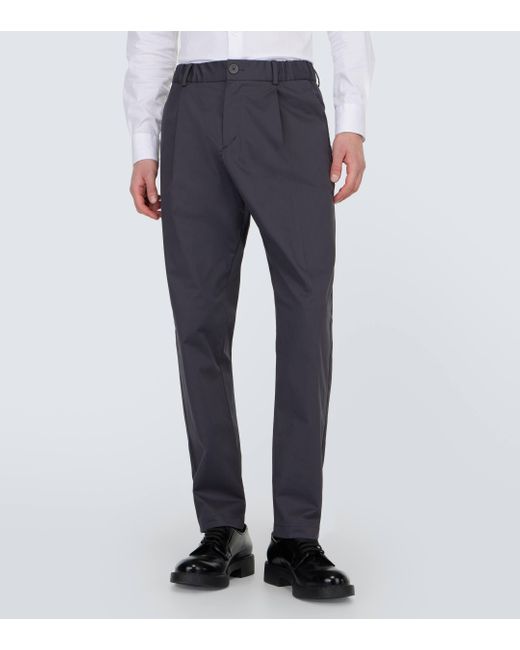Herno Blue Cotton-blend Straight Pants for men