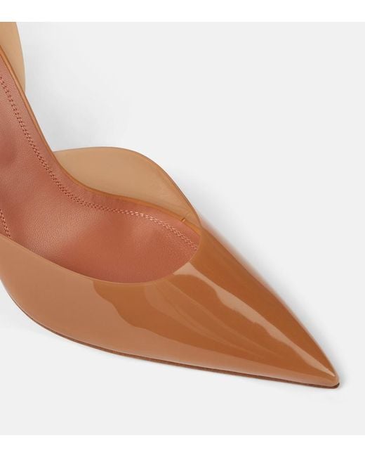 AMINA MUADDI Brown Holli Glass 95 Pvc Slingback Pumps