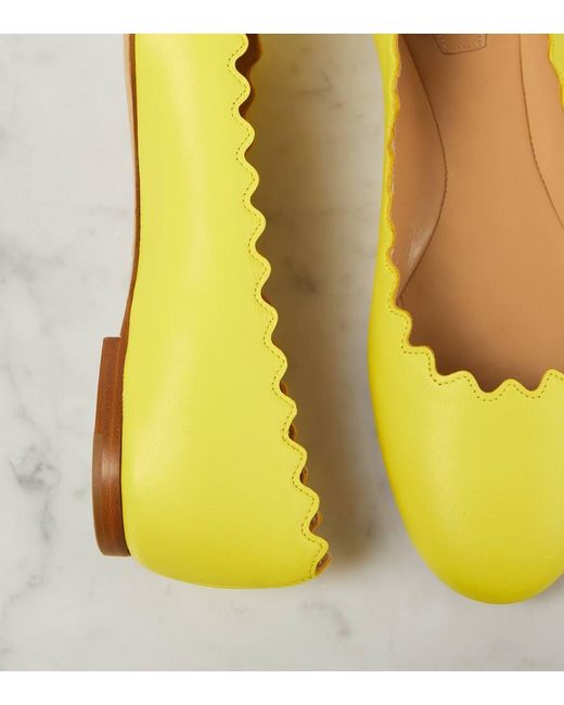 Zapatos planos Lauren de piel Chloé de color Yellow