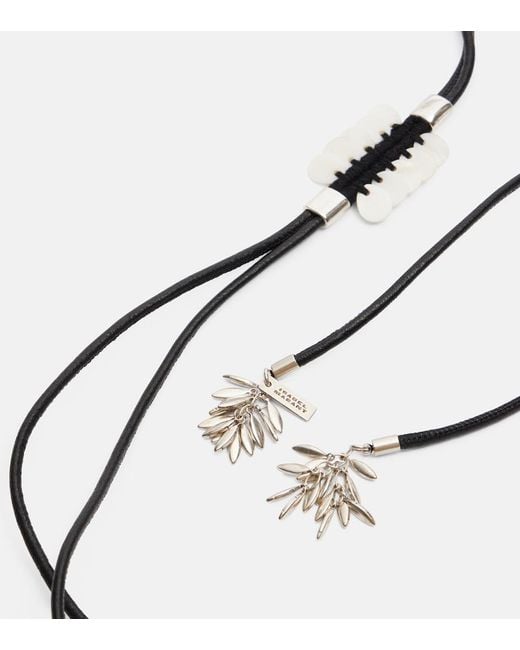 Isabel Marant White Ranea Embellished Leather Belt