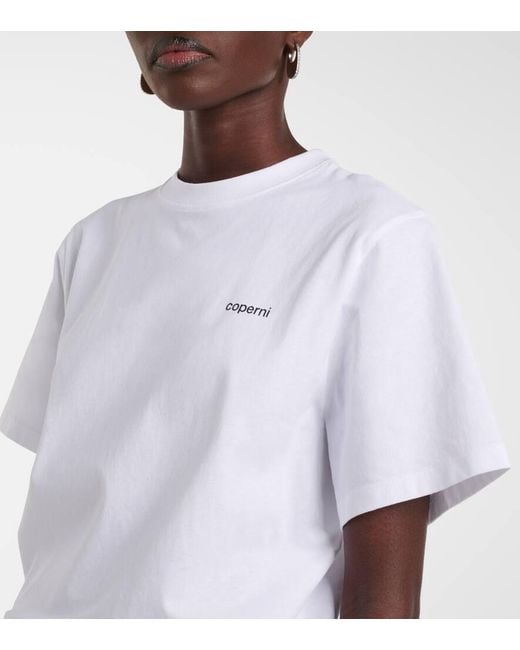 Body De Algodon Con Logo Coperni de color White