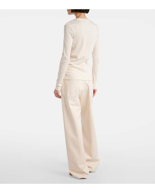 Top De Algodon Rohe de color White