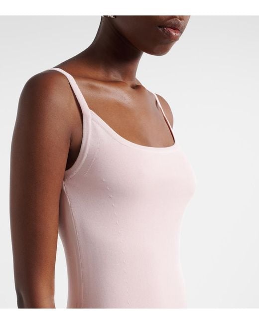 Jacquemus Pink Nodo Knitted Maxi Dress