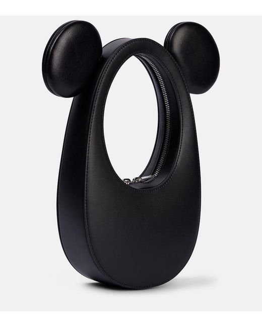 Coperni Black X Disney Mickey Swipe Mini Leather Shoulder Bag