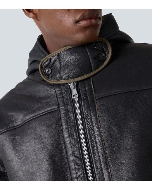 Our Legacy Black Blizzard Leather Jacket for men
