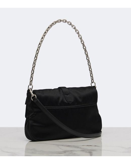 Gucci Black Aperitivo Medium Satin Shoulder Bag