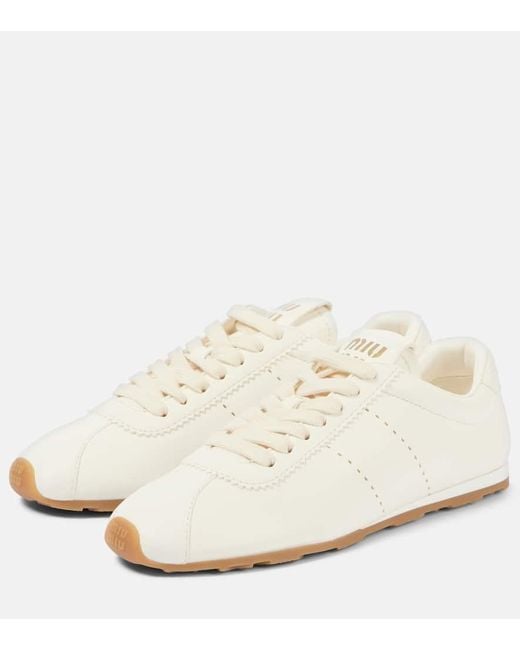 Miu Miu White Sneakers Aus Leder